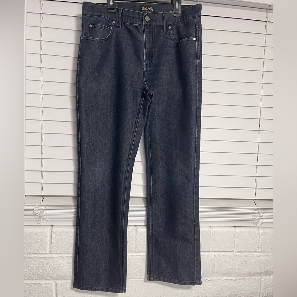 Michael Michael Kors jeans mens size 34X30 straight leg mid rise dark blue denim